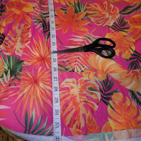 Kim Curvey Orange Floral Halter Swim Top Plus Size 18W NWT Swim Wear - Picture 4 of 6